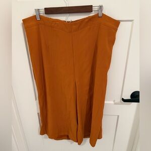Universal Standard Wide Leg Culotte Pants Rust Orange Pull On Size Medium